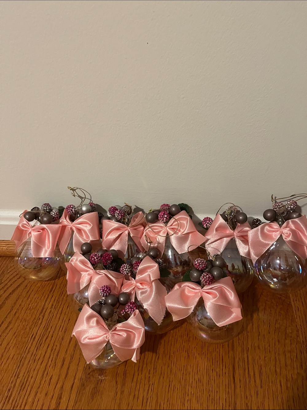 Vintage Victorian Glass Christmas Ornaments, Set of 10